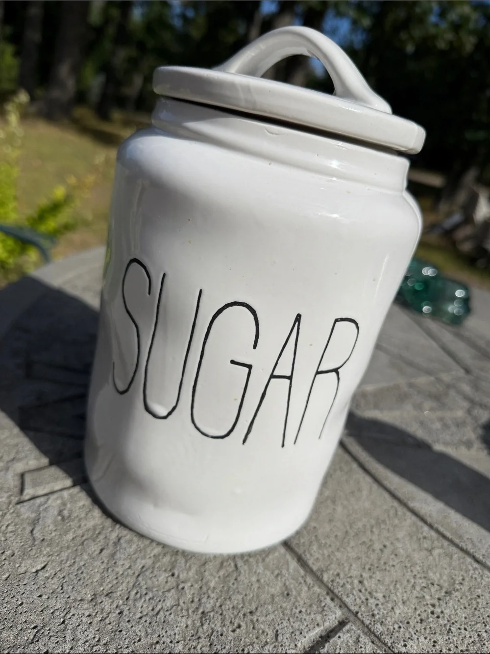 White Ceramic 'Sugar'Canister